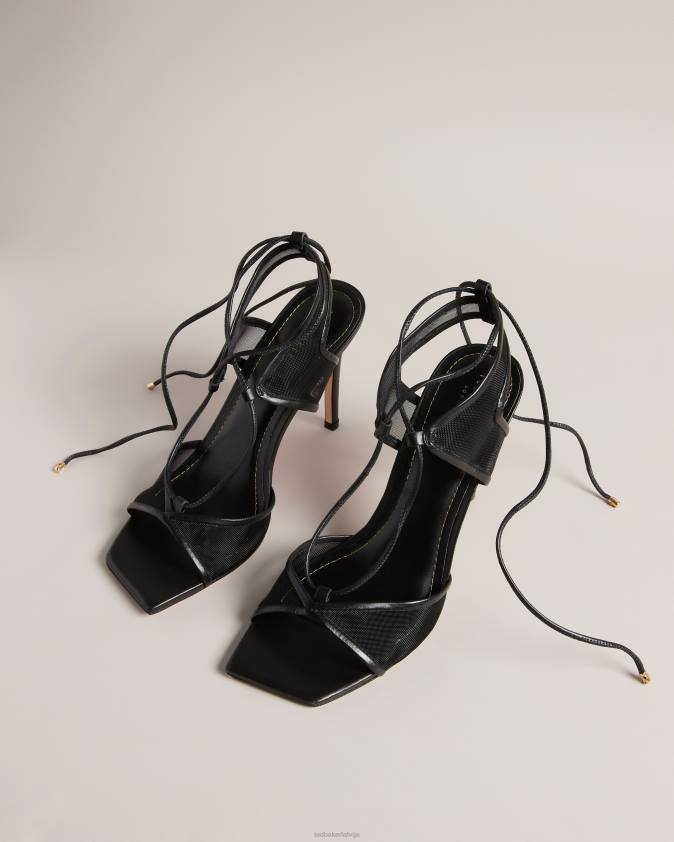 kurpes Ted Baker junera sieta siksnas sandales melns sievietes 26TV874