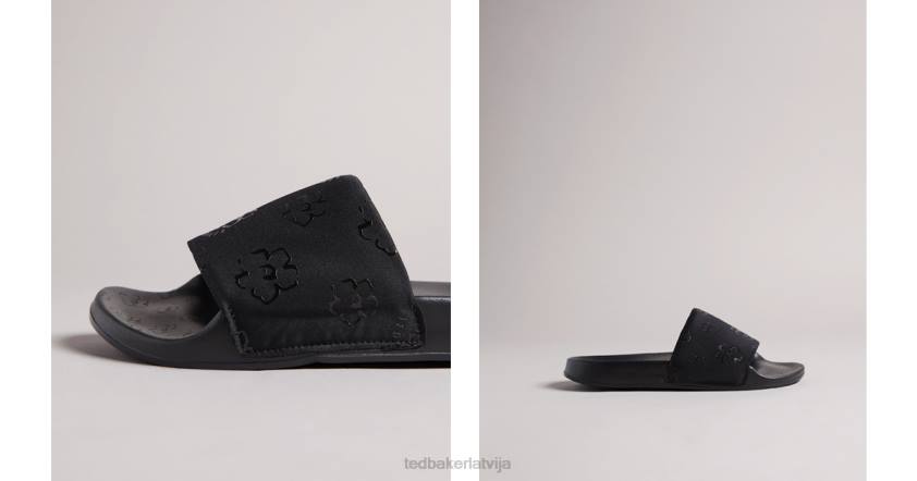 kurpes Ted Baker kristin magnolijas ziedu slīdnis melns sievietes 26TV865