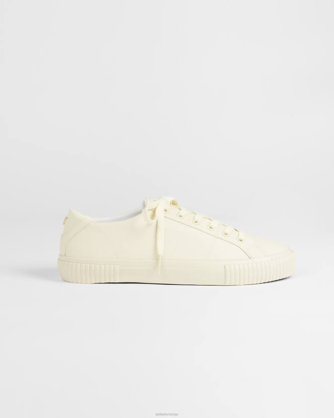 kurpes Ted Baker Kimiah ādas vulkanizēts trenažieris ekru sievietes 26TV936