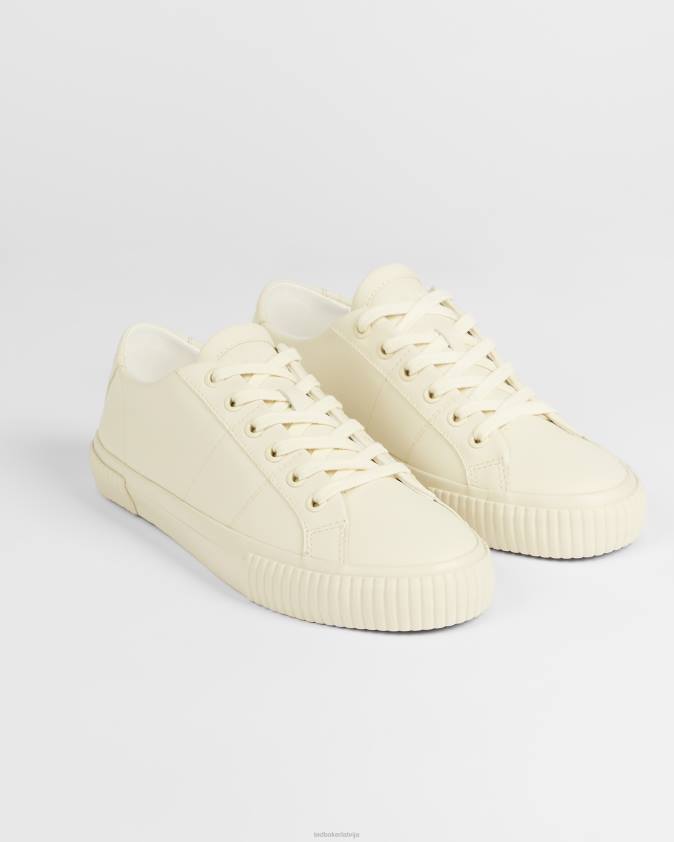 kurpes Ted Baker Kimiah ādas vulkanizēts trenažieris ekru sievietes 26TV936