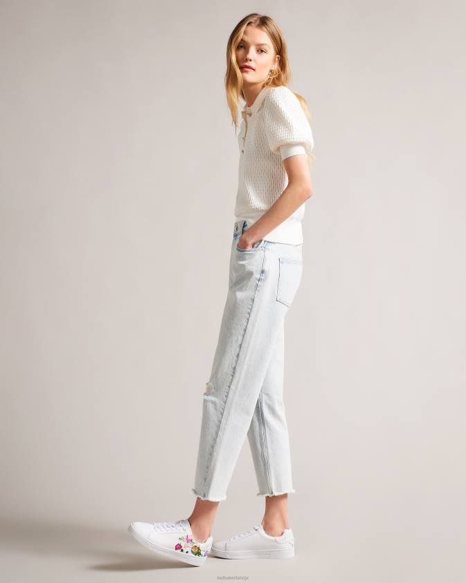 kurpes Ted Baker artel apdrukāti puķu kausu trenažieri balts sievietes 26TV857