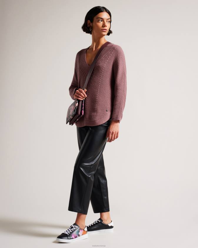 kurpes Ted Baker artoh art print ādas kausu trenažieri melns sievietes 26TV846