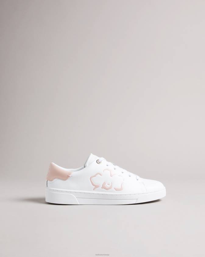 kurpes Ted Baker tarliah magnolia ziedu novietošanas kausu trenažieris balti rozā sievietes 26TV906