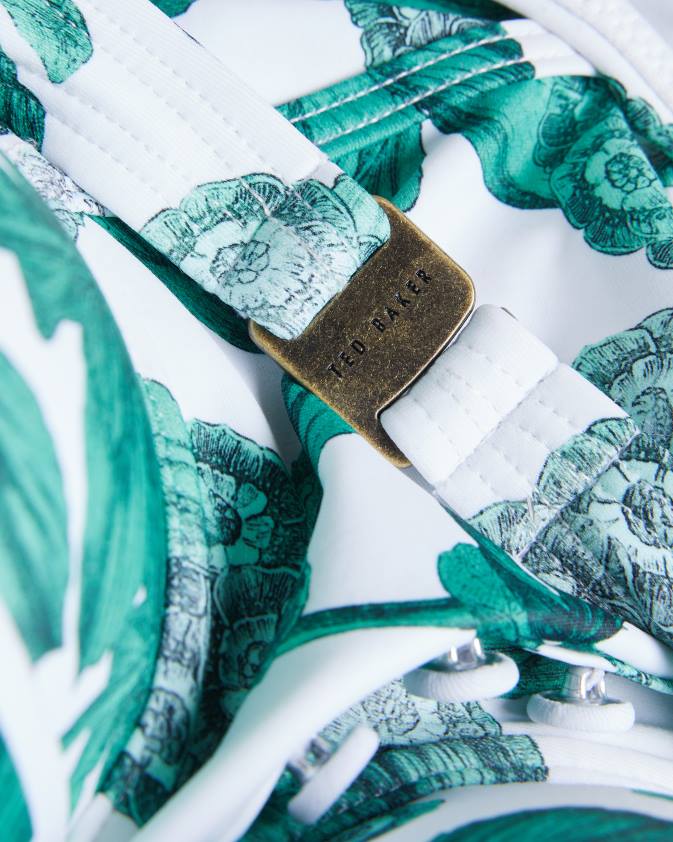 apģērbs Ted Baker bikini tops ar ziediem ar kausu zaļš sievietes 26TV445