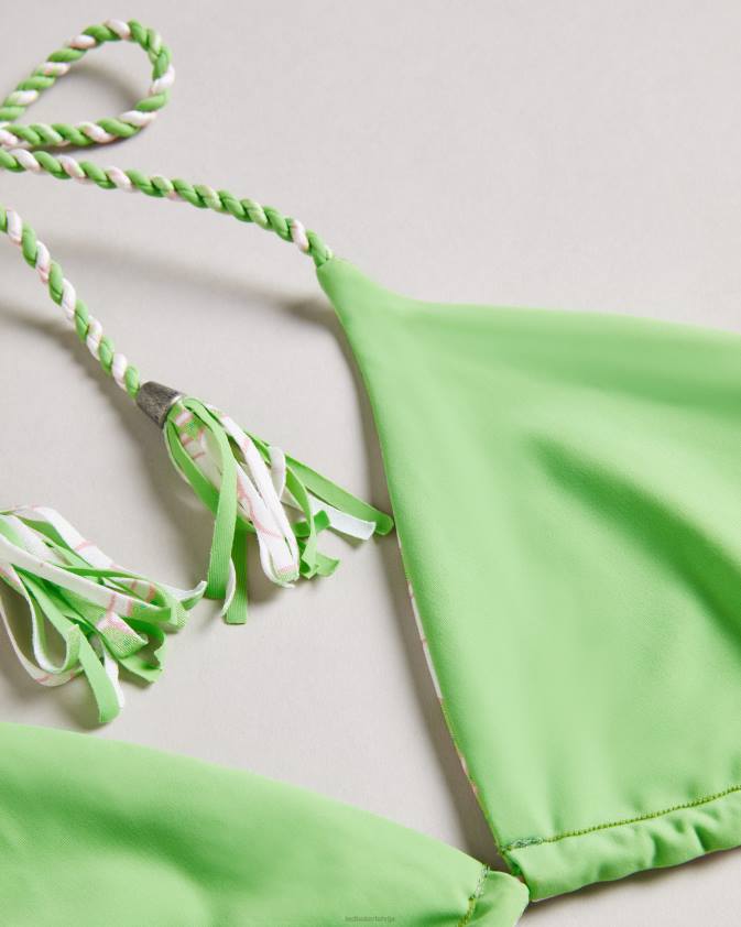 apģērbs Ted Baker raela bikini tops ar maināmu magoņu apdruku zaļš sievietes 26TV416