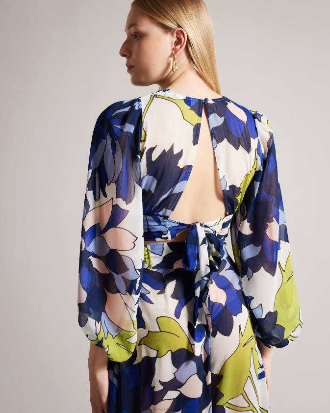 apģērbs Ted Baker chrysan floral plunge kakla pludmales tops dabisks sievietes 26TV442