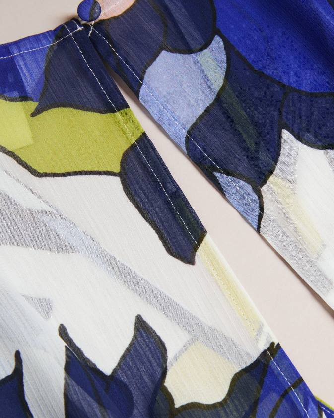 apģērbs Ted Baker chrysan floral plunge kakla pludmales tops dabisks sievietes 26TV442