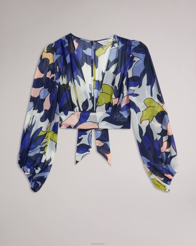 apģērbs Ted Baker chrysan floral plunge kakla pludmales tops dabisks sievietes 26TV442