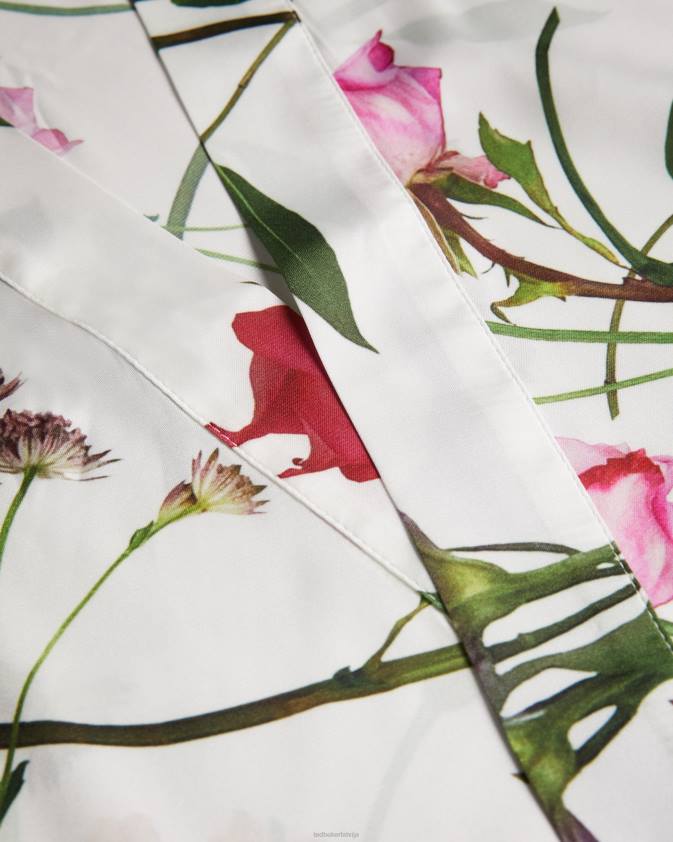 apģērbs Ted Baker paulaah ziedu apdrukas kimono ekru sievietes 26TV423