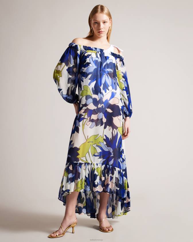 apģērbs Ted Baker avinnn floral off plecu maxi cover up dabisks sievietes 26TV429