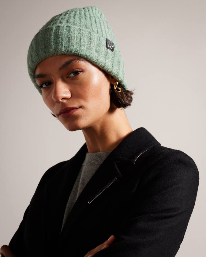 Piederumi Ted Baker britny beanie cepure lt-zaļš sievietes 26TV1133