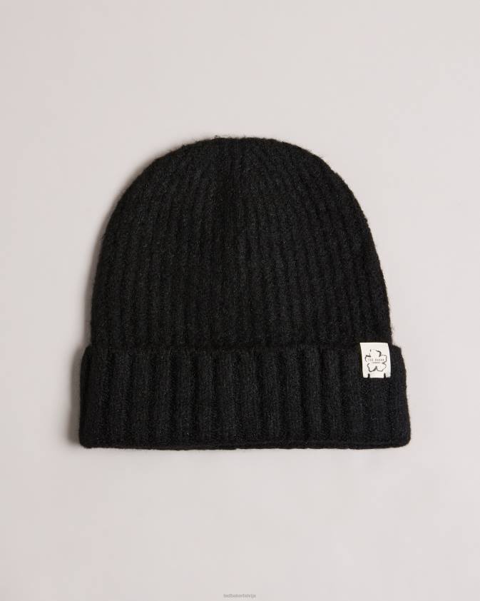 Piederumi Ted Baker britny beanie cepure melns sievietes 26TV1098