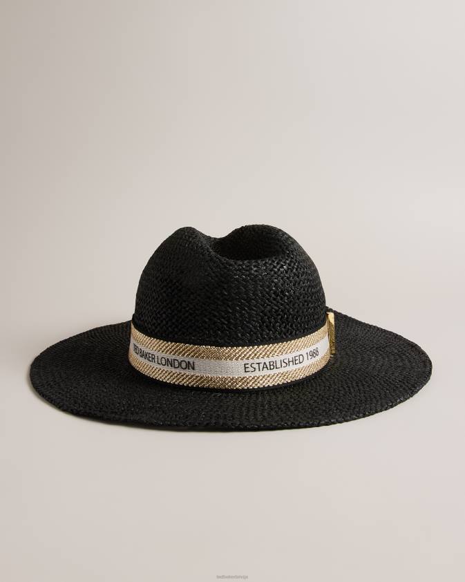 Piederumi Ted Baker clairie salmu fedora melns sievietes 26TV974