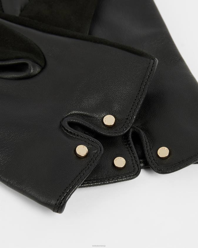 Piederumi Ted Baker arlett zamšādas whipstitch detaļu cimds melns sievietes 26TV1144