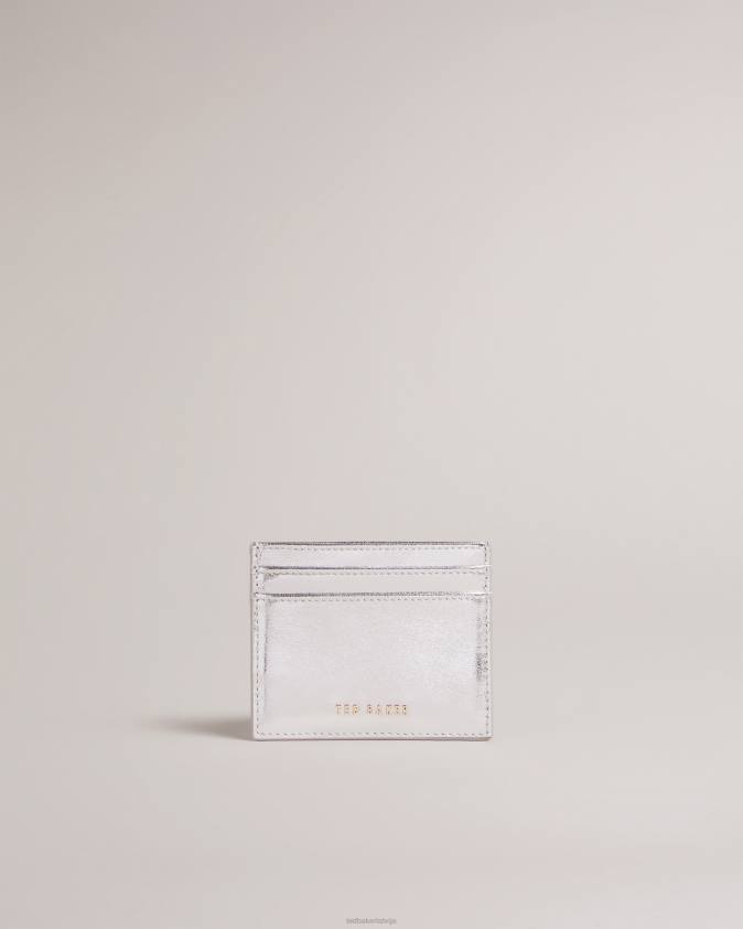 Piederumi Ted Baker liibbaa metalic kartes turētājs Sudrabs sievietes 26TV976