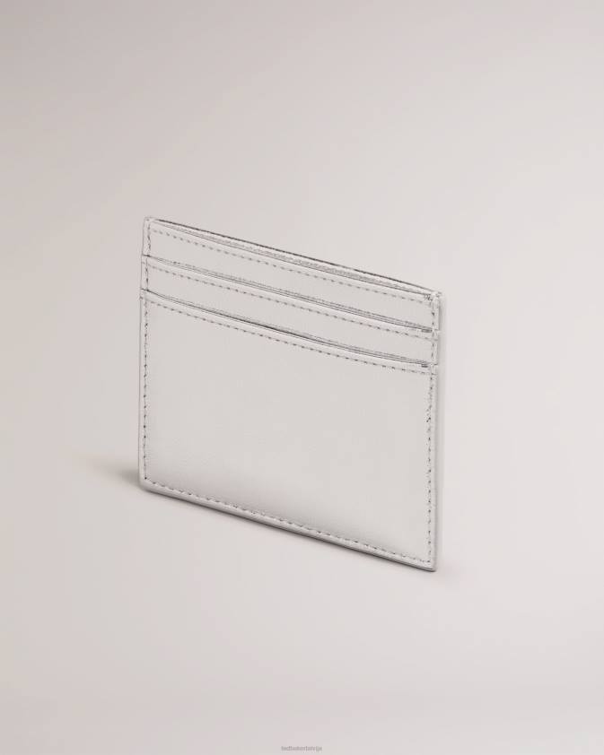 Piederumi Ted Baker liibbaa metalic kartes turētājs Sudrabs sievietes 26TV976