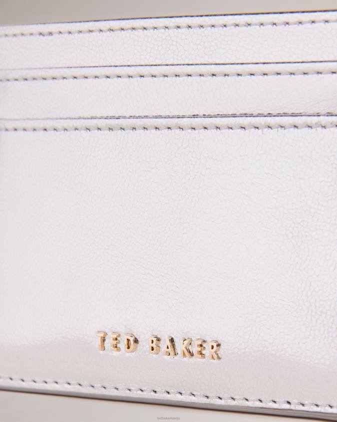 Piederumi Ted Baker liibbaa metalic kartes turētājs Sudrabs sievietes 26TV976