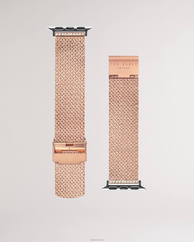 Piederumi Ted Baker Tamita nerūsējošā tērauda sieta ābolu pulksteņa siksniņa rozā zelta krāsa sievietes 26TV1010