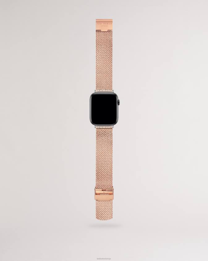 Piederumi Ted Baker Tamita nerūsējošā tērauda sieta ābolu pulksteņa siksniņa rozā zelta krāsa sievietes 26TV1010