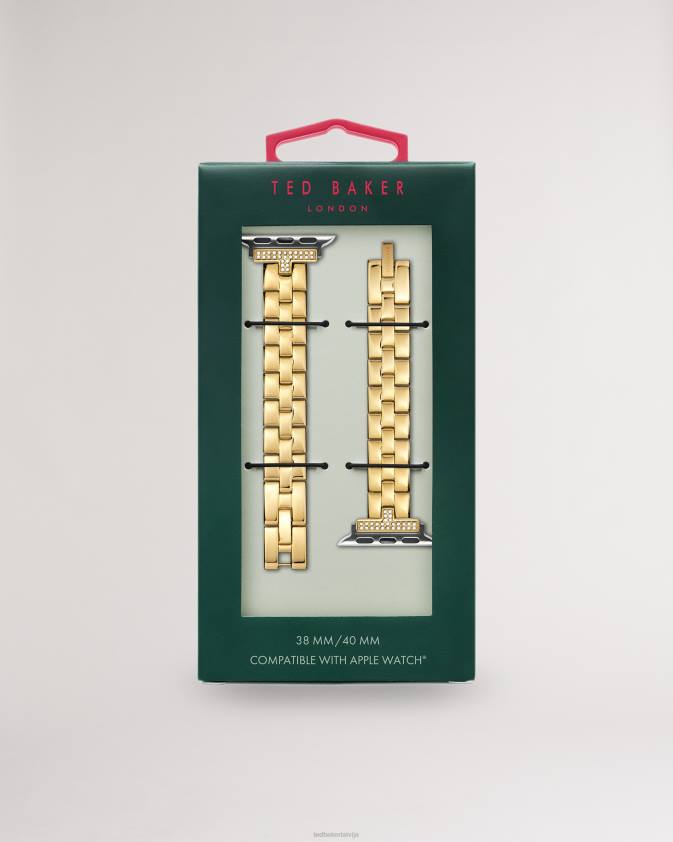 Piederumi Ted Baker jayina metāla rokassprādze ābolu pulksteņa siksniņa zelta krāsa sievietes 26TV1012