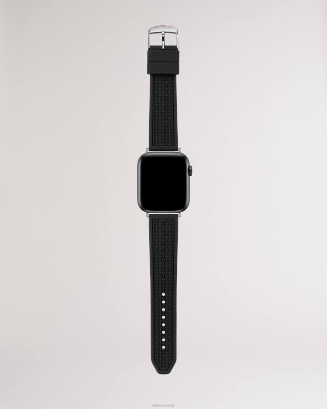 Piederumi Ted Baker stropus melna silikona ābolu pulksteņa siksniņa melns sievietes 26TV1982