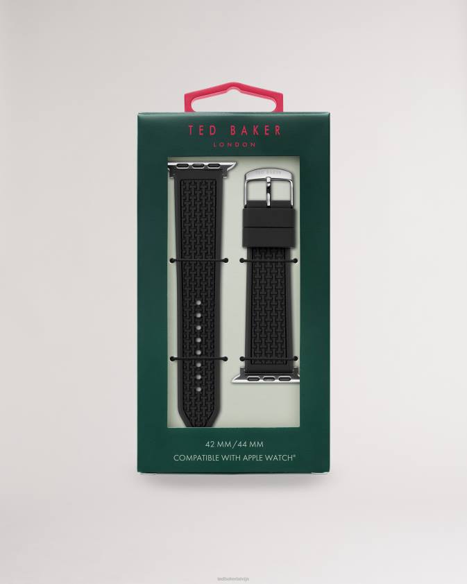 Piederumi Ted Baker stropus melna silikona ābolu pulksteņa siksniņa melns sievietes 26TV1982