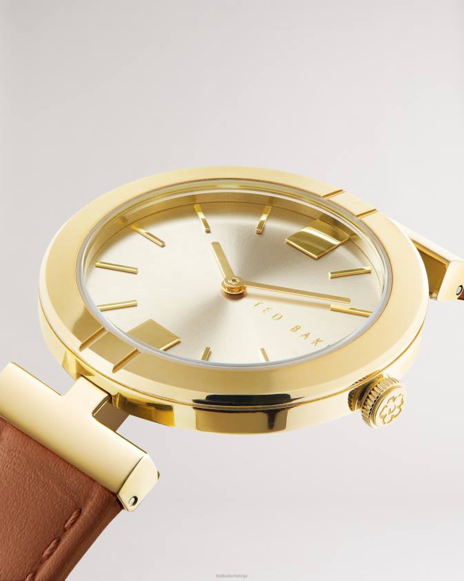 Piederumi Ted Baker darbii t rāmja ādas siksniņas pulkstenis iedegums sievietes 26TV1053