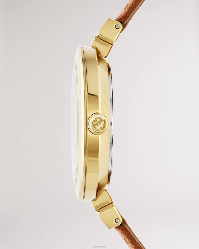 Piederumi Ted Baker darbii t rāmja ādas siksniņas pulkstenis iedegums sievietes 26TV1053