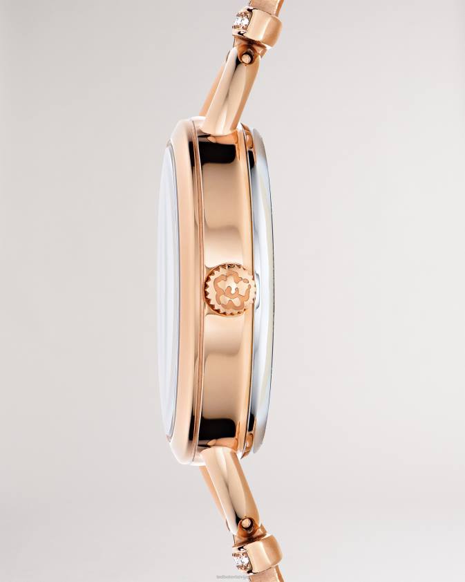 Piederumi Ted Baker lyray magnolia ciparnīcas ķēdes rokassprādzes pulkstenis rozā zelta krāsa sievietes 26TV964