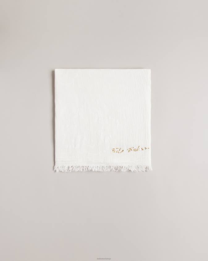 Piederumi Ted Baker Becckie tekstūras austa šalle ekru sievietes 26TV945