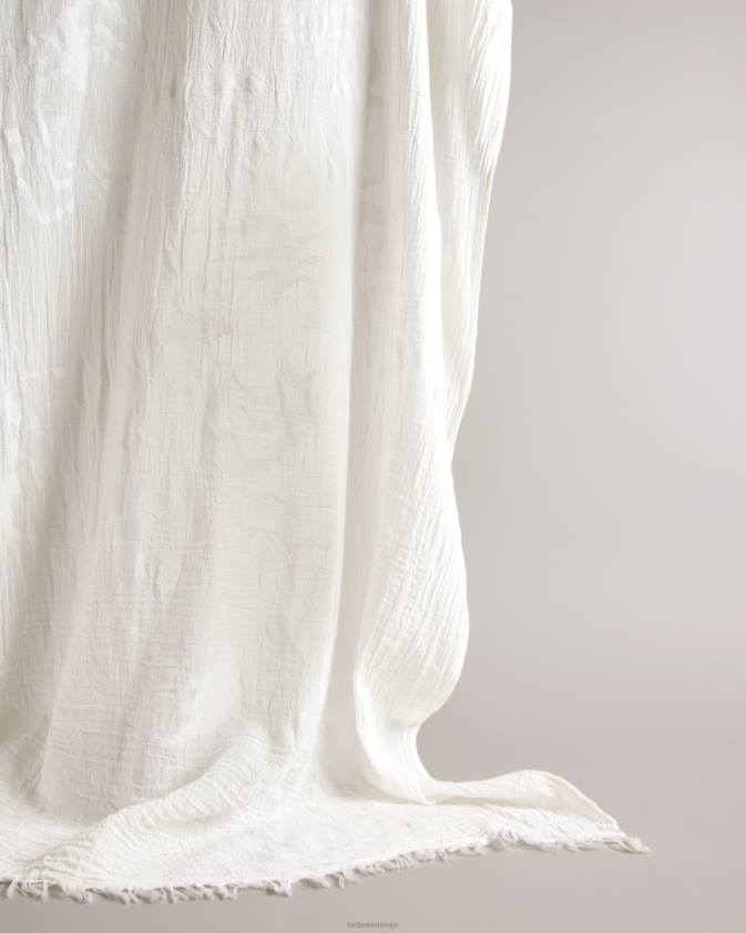 Piederumi Ted Baker Becckie tekstūras austa šalle ekru sievietes 26TV945