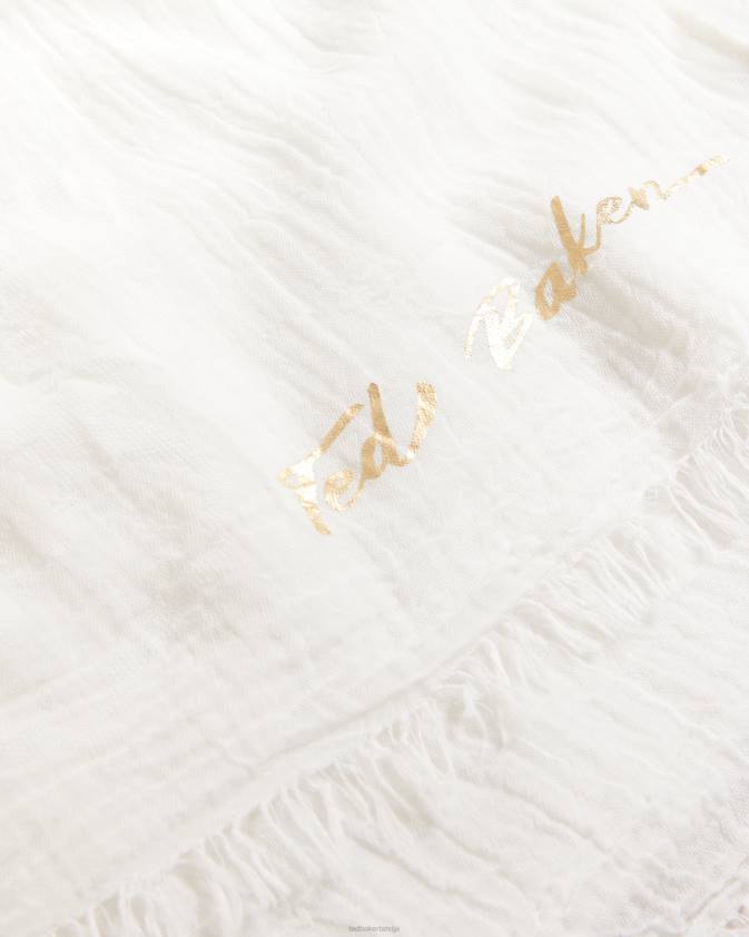 Piederumi Ted Baker Becckie tekstūras austa šalle ekru sievietes 26TV945