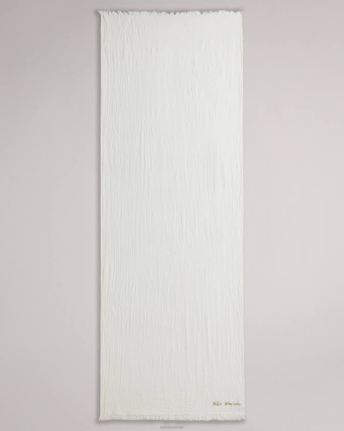 Piederumi Ted Baker Becckie tekstūras austa šalle ekru sievietes 26TV945