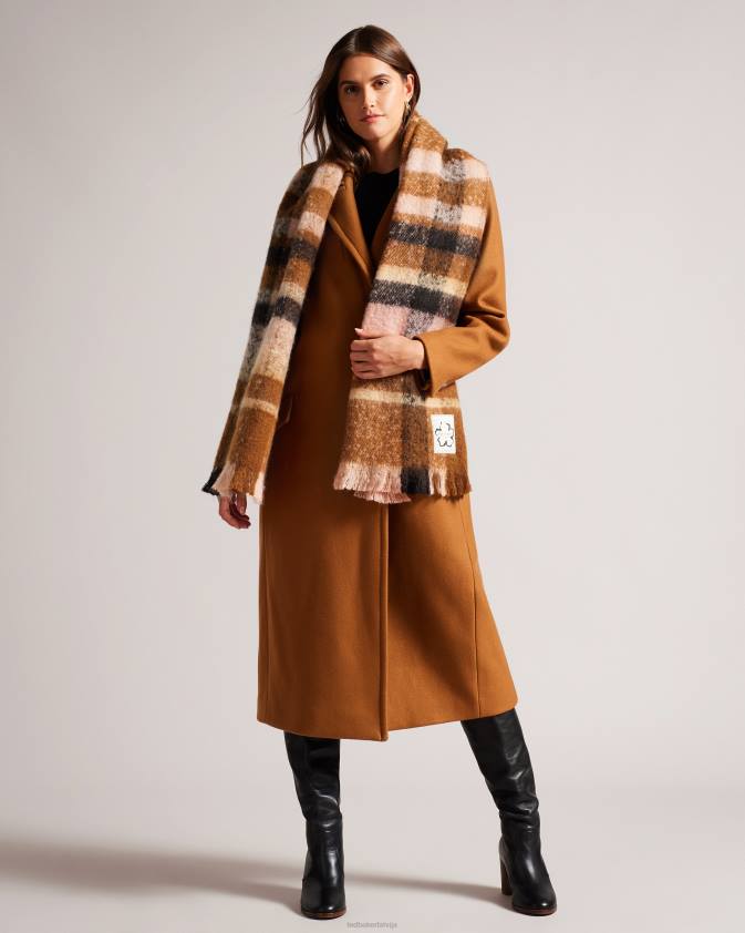 Piederumi Ted Baker charloa čekas šalle dabisks sievietes 26TV950