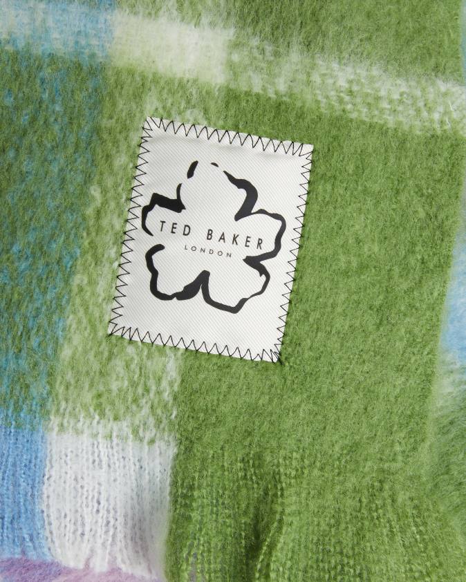 Piederumi Ted Baker charloa čekas šalle gaiši zaļš sievietes 26TV954