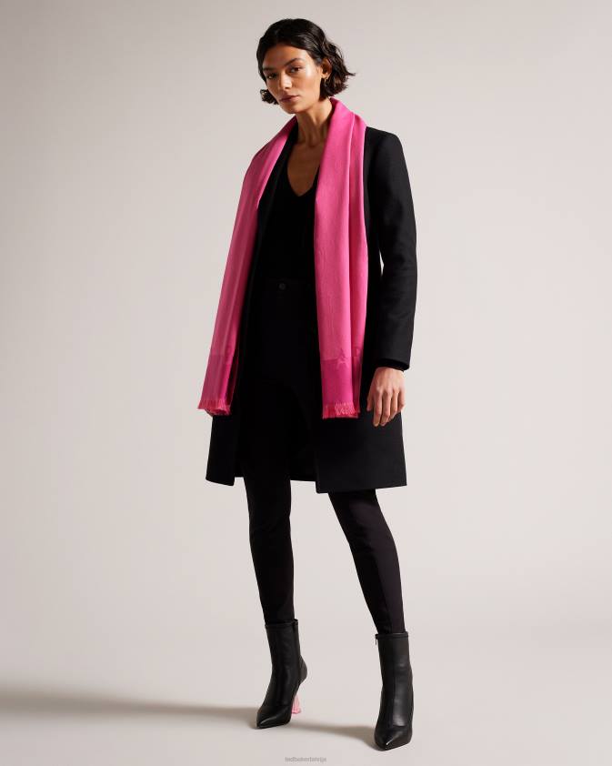 Piederumi Ted Baker esteli garš šalle rozā sievietes 26TV1116