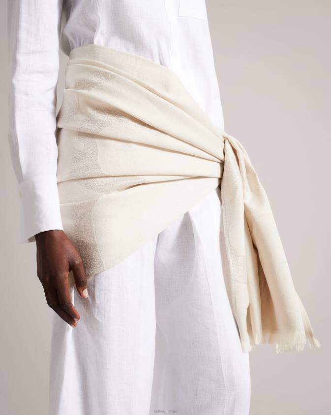 Piederumi Ted Baker shersa magnolia šalle dabisks sievietes 26TV1167