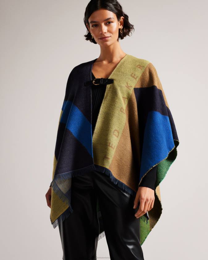 Piederumi Ted Baker suffia sprādzes pončo tumši zils sievietes 26TV1034