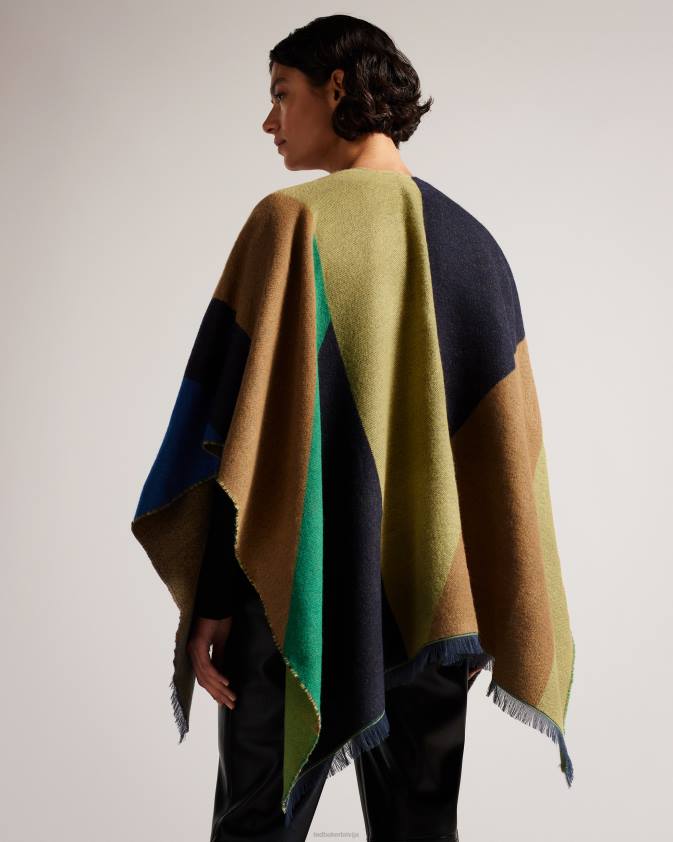 Piederumi Ted Baker suffia sprādzes pončo tumši zils sievietes 26TV1034