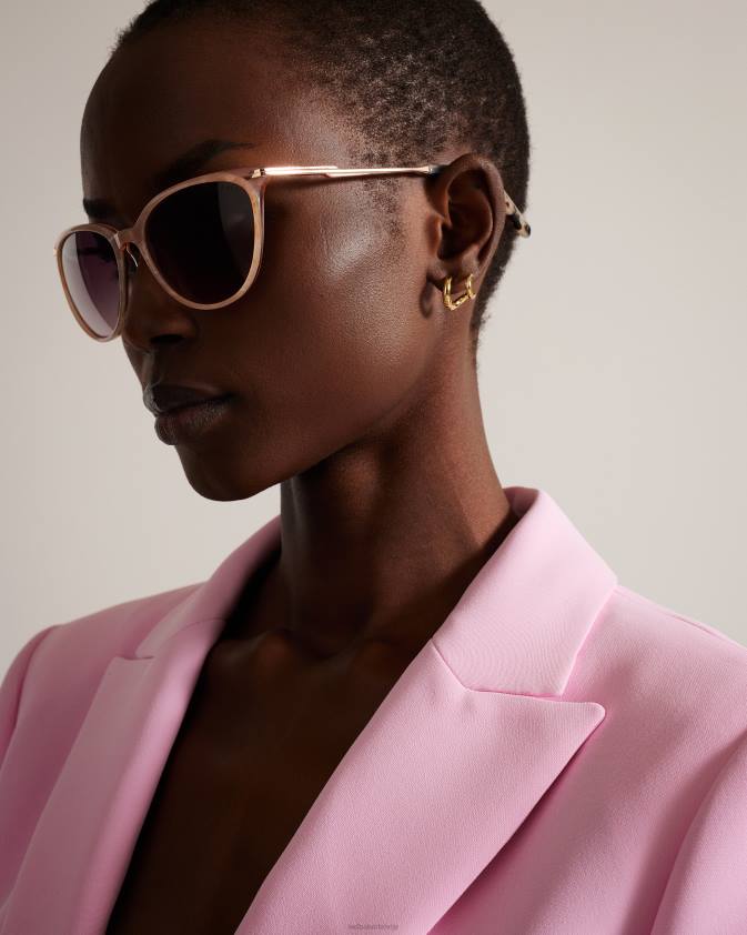 Piederumi Ted Baker Carakay noapaļotas kaķa acu saulesbrilles gaiši zils sievietes 26TV1163