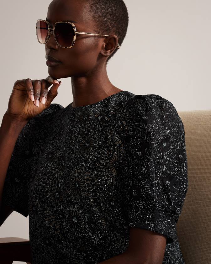 Piederumi Ted Baker aadax liela izmēra bruņurupuča saulesbrilles bruņurupuča apvalks sievietes 26TV1148