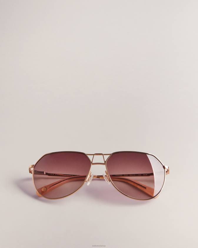 Piederumi Ted Baker avocet aviator saulesbrilles rozā zelta krāsa sievietes 26TV1138