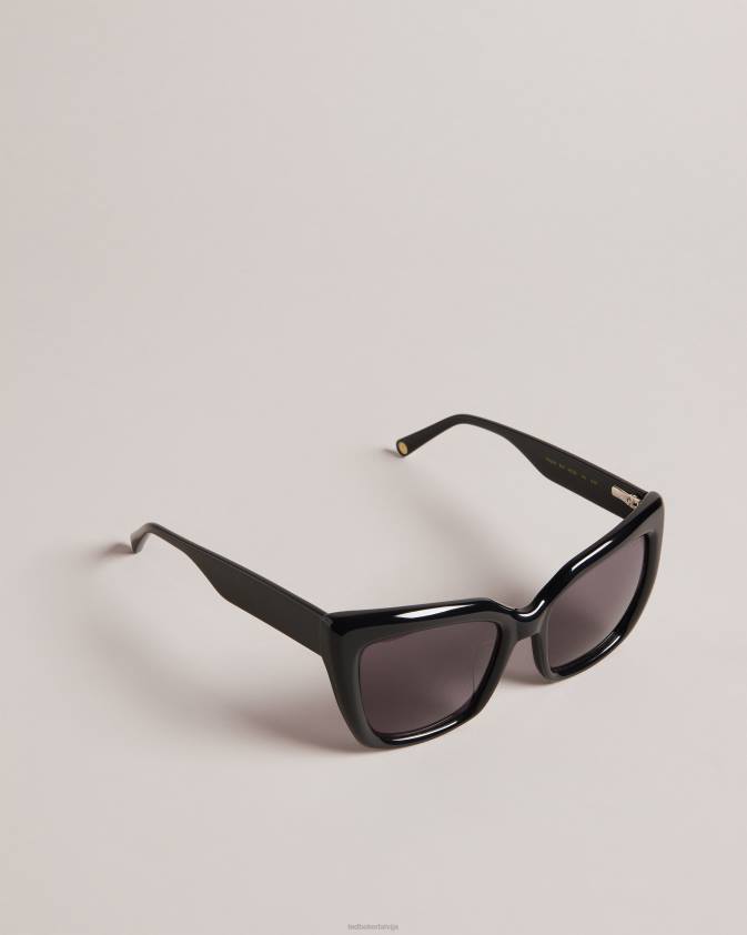 Piederumi Ted Baker birman chunky cat eye rāmja saulesbrilles melns sievietes 26TV1125