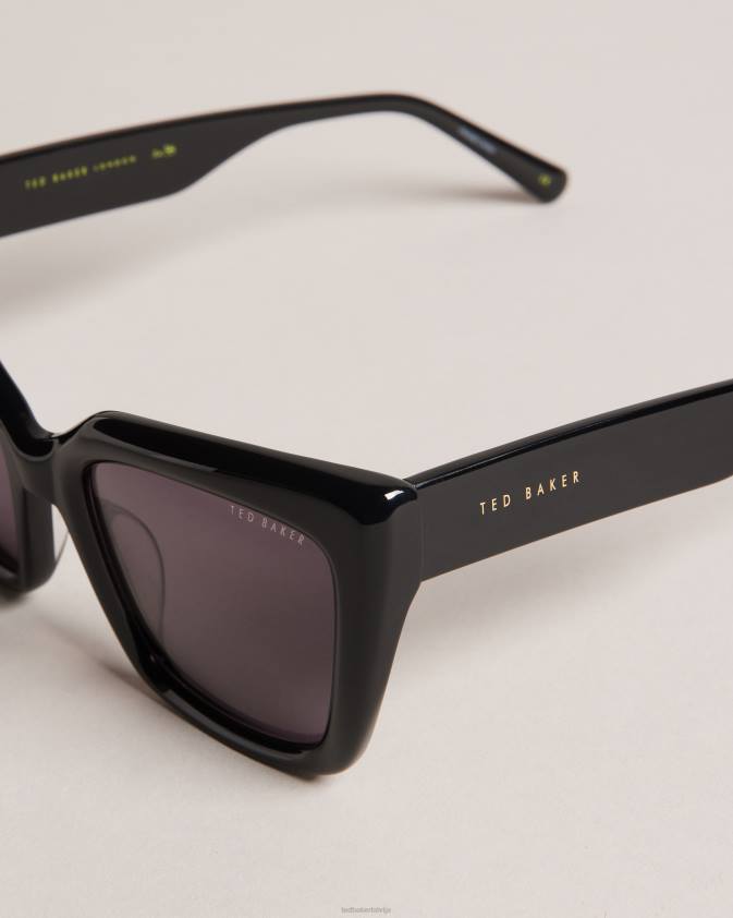 Piederumi Ted Baker birman chunky cat eye rāmja saulesbrilles melns sievietes 26TV1125