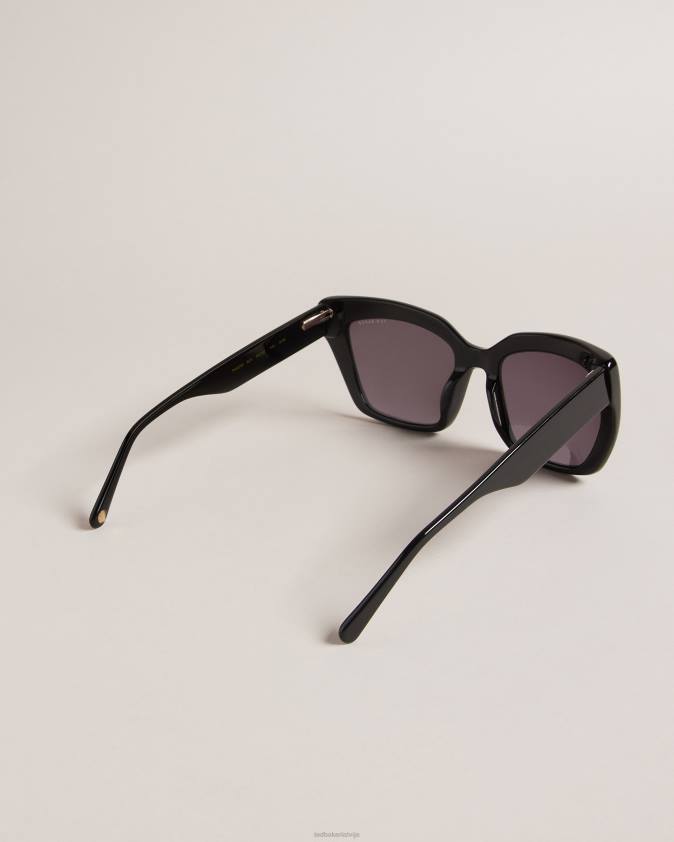 Piederumi Ted Baker birman chunky cat eye rāmja saulesbrilles melns sievietes 26TV1125