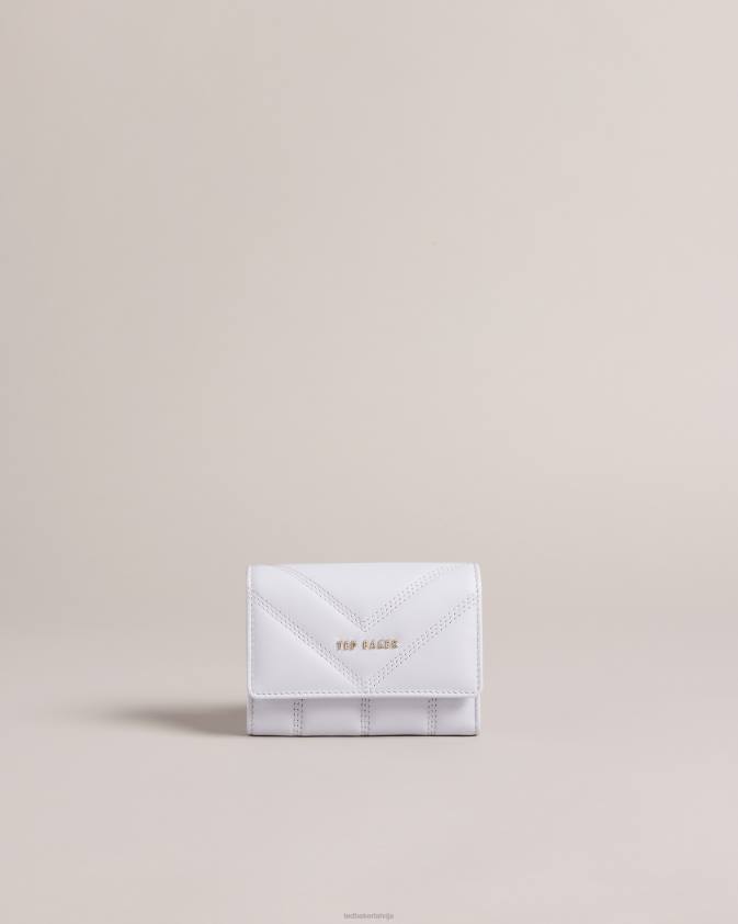 Piederumi Ted Baker ayvill ādas pufīga maza matinee somiņa gaiši zils sievietes 26TV1078