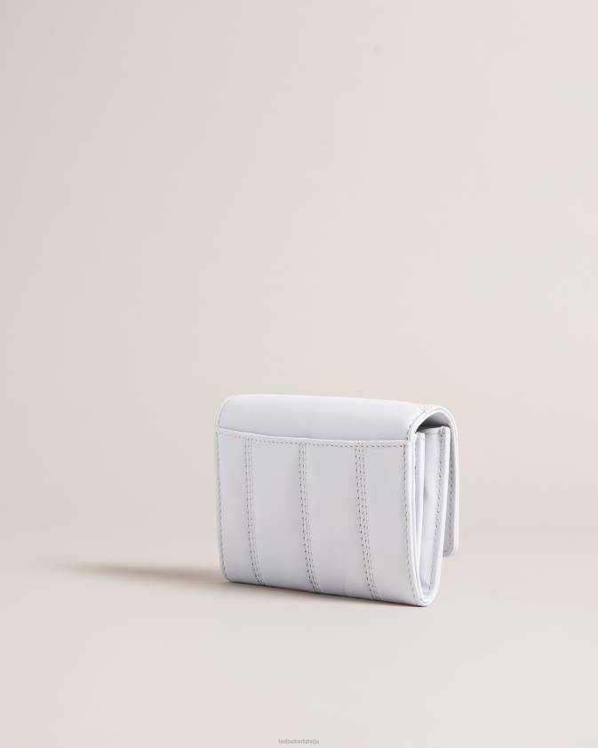 Piederumi Ted Baker ayvill ādas pufīga maza matinee somiņa gaiši zils sievietes 26TV1078