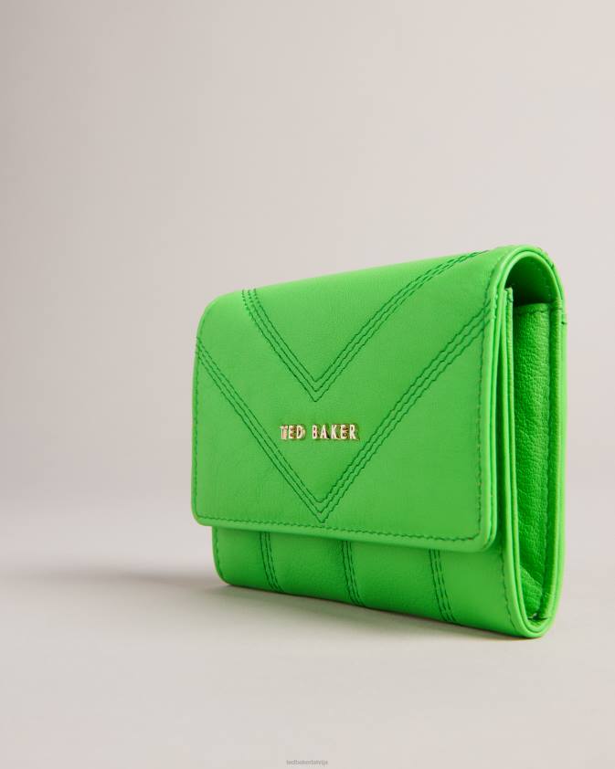 Piederumi Ted Baker ayvill ādas pufīga maza matinee somiņa zaļš sievietes 26TV1051