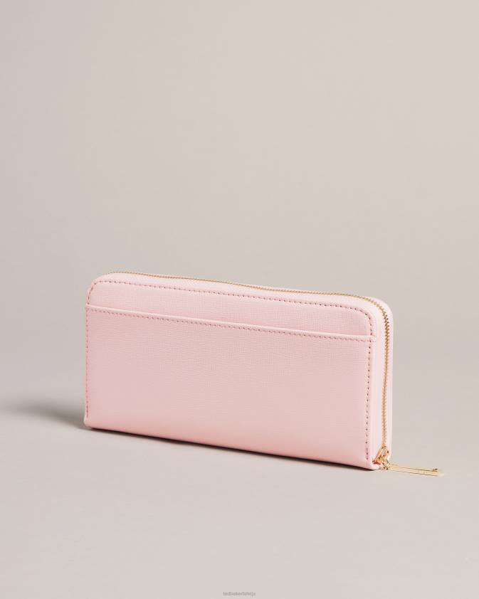 Piederumi Ted Baker hearten heart stud rāvējslēdzējs ap somiņu gaiši rozā sievietes 26TV941