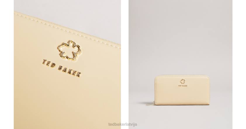 Piederumi Ted Baker jorjana ziedu cilpiņa ar lielu rāvējslēdzēju ap somiņu dabisks sievietes 26TV1026